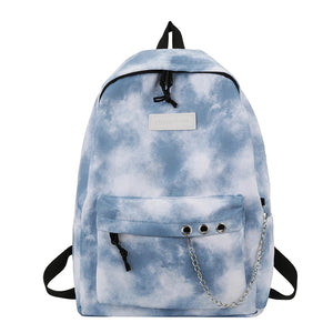 Tie Dye Girls School Backpack Large Capacity Travel Backpack
