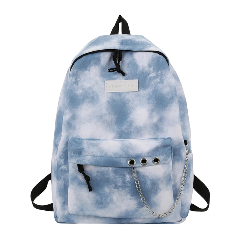 Tie Dye Girls School Backpack Large Capacity Travel Backpack