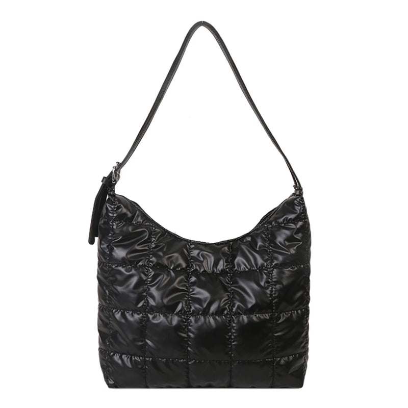 Nylon Top-handle Bag Quilted Shoulder Tote Large Capacity