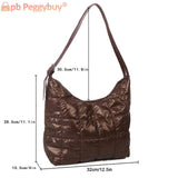 Nylon Top-handle Bag Quilted Shoulder Tote Large Capacity