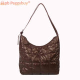 Nylon Top-handle Bag Quilted Shoulder Tote Large Capacity