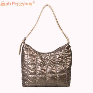 Nylon Top-handle Bag Quilted Shoulder Tote Large Capacity