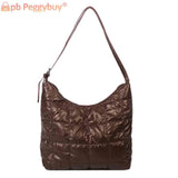 Nylon Top-handle Bag Quilted Shoulder Tote Large Capacity