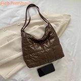 Nylon Top-handle Bag Quilted Shoulder Tote Large Capacity