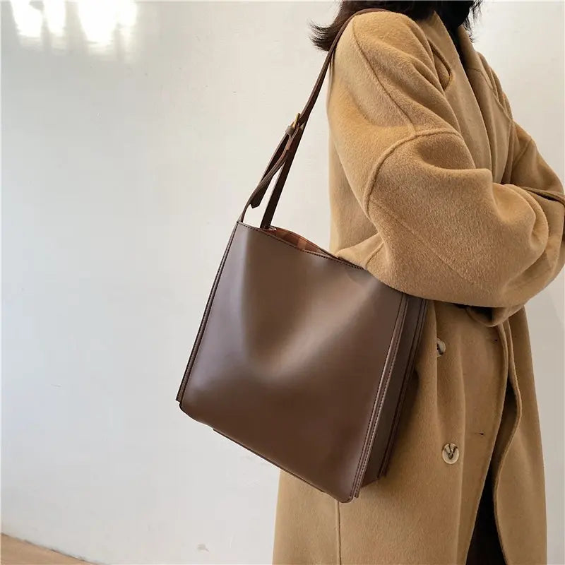 Casual Tote Bags PU Leather Shoulder Bags for Women Female Travel Bag