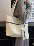 Casual Tote Bag Large Capacity Corduroy Women's Handbag