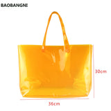 Casual PVC Handbags Transparent Beach Bags