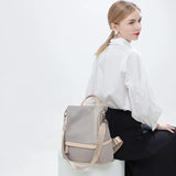Casual Travel Backpack for Women Waterproof Nylon Anti-theft School Bag