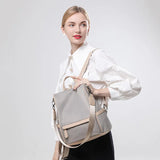 Casual Travel Backpack for Women Waterproof Nylon Anti-theft School Bag