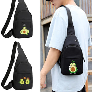Avocado Print Street Style Hip Pack Crossbody Chest Bag