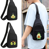 Avocado Print Street Style Hip Pack Crossbody Chest Bag