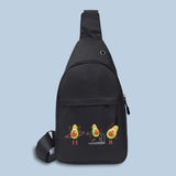 Avocado Print Street Style Hip Pack Crossbody Chest Bag