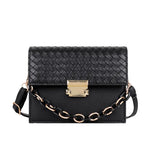 Casual PU Leather Shoulder Bag with Chain - Small Crossbody Purse