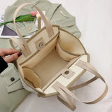 Canvas Top-handle Bag for Women Large Capacity Tote Shoulder Shopping Bag