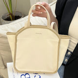 Canvas Top-handle Bag for Women Large Capacity Tote Shoulder Shopping Bag