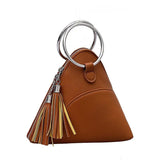 Casual Triangle PU Leather Clutch Bag For Women