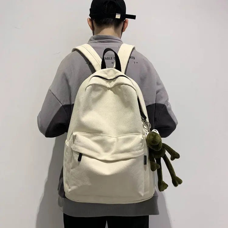 Casual Unisex Shoulder Backpack Solid Hiking Backpack L
