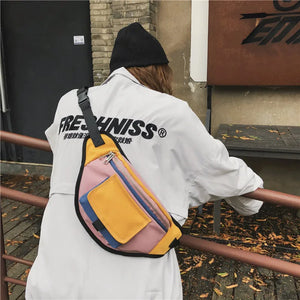 Unisex Waist Bag Fanny Pack Hip-hop Waist Pack Sports Shoulder Bag