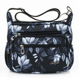 Casual Lightweight Nylon Shoulder Bag Women Waterproof Print Messenger Bag