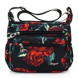 Casual Lightweight Nylon Shoulder Bag Women Waterproof Print Messenger Bag