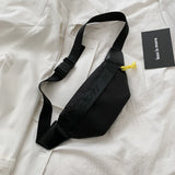 Women's Waist Bag Strip Chest Bag Zipper Pouch