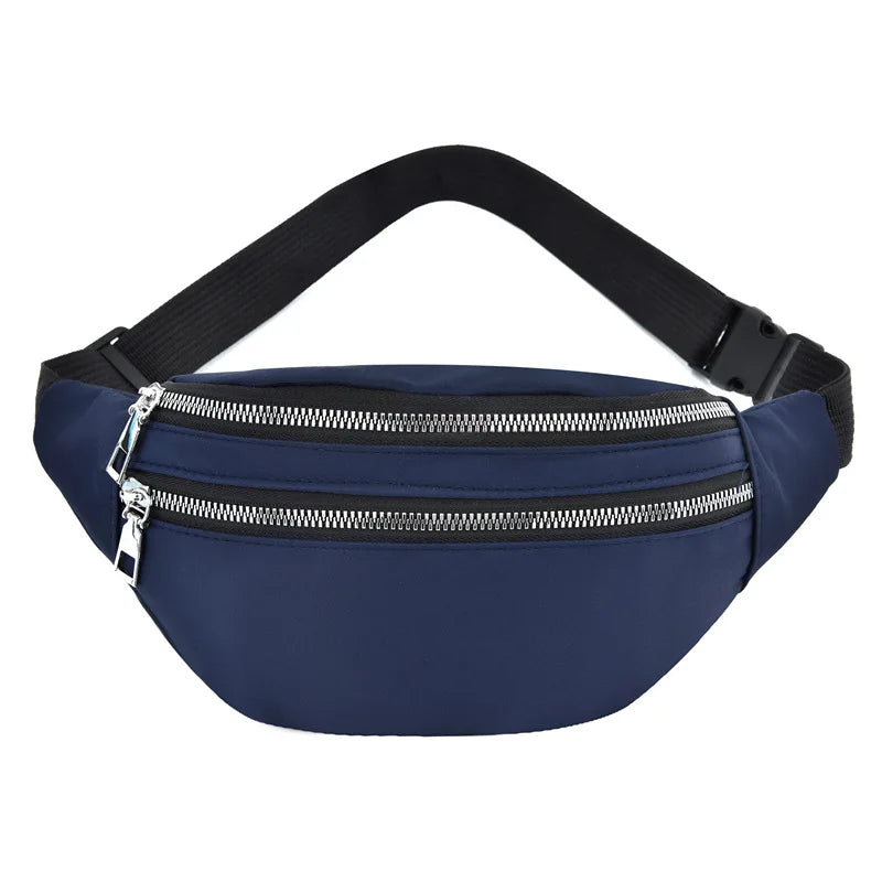 Waterproof Oxford Fanny Pack Crossbody Chest Bag Travel Light Belt Bag
