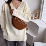 Casual Waist Bag Women Chest Bag Shoulder Bags Female PU Leather Belt Bags