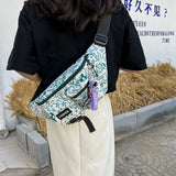 Nylon Fanny Pack Women's Waist Bag Cartoon Belt Handy Packs Banana Chest Bag