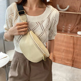 Casual Leather Waist Bag for Women, Travel Small Chest Bag