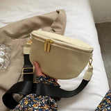 Casual Leather Waist Bag for Women, Travel Small Chest Bag