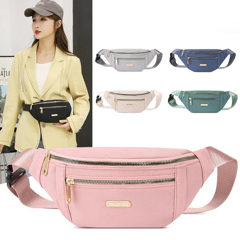 Women's Casual Waist Bag Oxford Messenger Crossbody Chest Bag