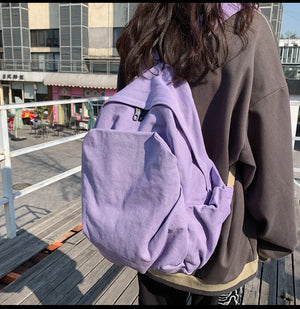 Casual Canvas Backpack Large-capacity Business Student Laptop Bag