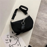 Waterproof Nylon Shoulder Bag for Women - Large Capacity Handbag