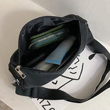 Waterproof Nylon Shoulder Bag for Women - Large Capacity Handbag