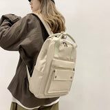 Waterproof Nylon Women Backpack Teenage Girl College Schoolbag Tote Bookbag