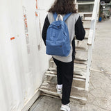 Casual Women Backpack Canvas Shoulder Bag Anti-theft School Bag