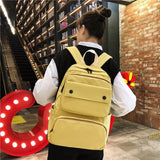 Casual Women Backpack Canvas Shoulder Bag Large Capacity Rucksack School Bag