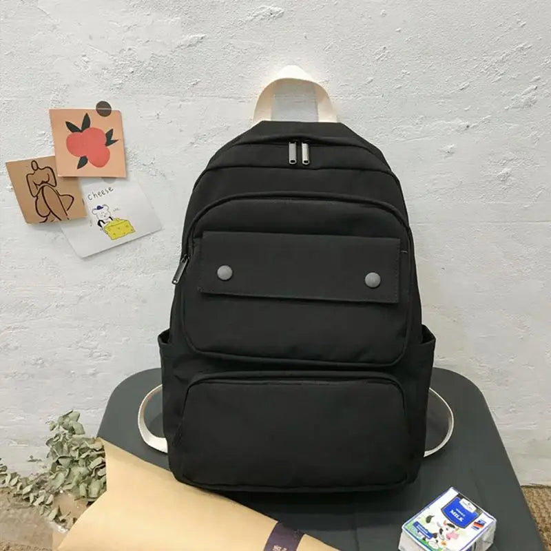 Casual Women Backpack Canvas Shoulder Bag Large Capacity Rucksack School Bag