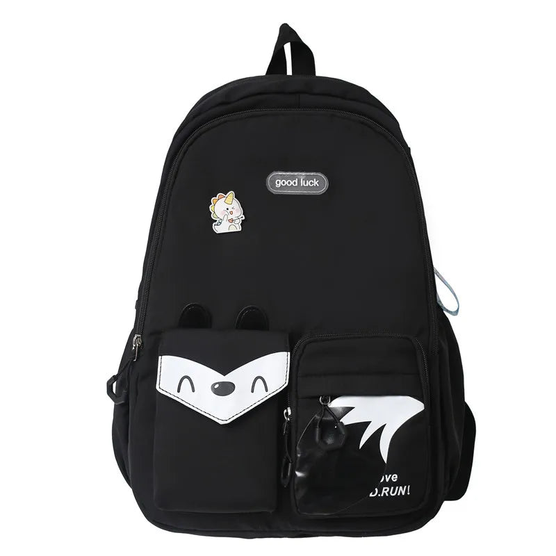 Fox Pattern Women Backpack School Bag Large Capacity Laptop Ladies