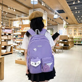 Fox Pattern Women Backpack School Bag Large Capacity Laptop Ladies