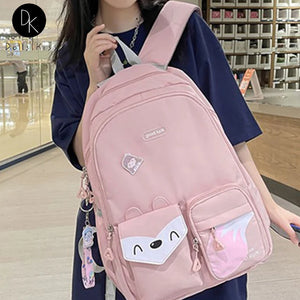 Fox Pattern Women Backpack School Bag Large Capacity Laptop Ladies