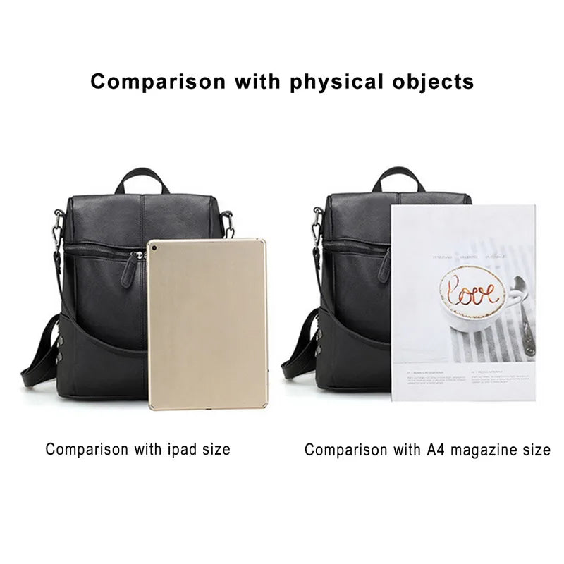 Casual Women Backpack PU Leather School Backpack for Teenager Girls