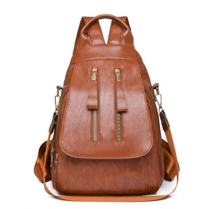 Casual Women Backpack PU Leather School Bag Backpack for Teenager Girls Rucksack