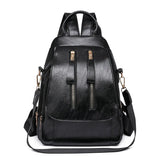 Casual Women Backpack PU Leather School Bag Backpack for Teenager Girls Rucksack
