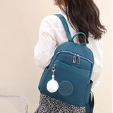 Casual Women Backpack Purse Anti-theft Oxford Rucksack Mochila Hairball Tassel