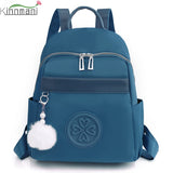 Casual Women Backpack Purse Anti-theft Oxford Rucksack Mochila Hairball Tassel