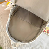 Casual Canvas Backpacks with Rabbit Pendant for Students Girls
