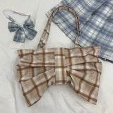 Casual Women Canvas Shoulder Bags Large Capacity Ladies Bowknot Crossbody Bags