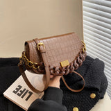 Casual Women Chain Pu Leather Handbags High Ladies Small Shoulder Crossbody Bags