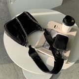 Nylon Chain Crossbody Handbags 3 in 1 Satchels Bags for Women Girls